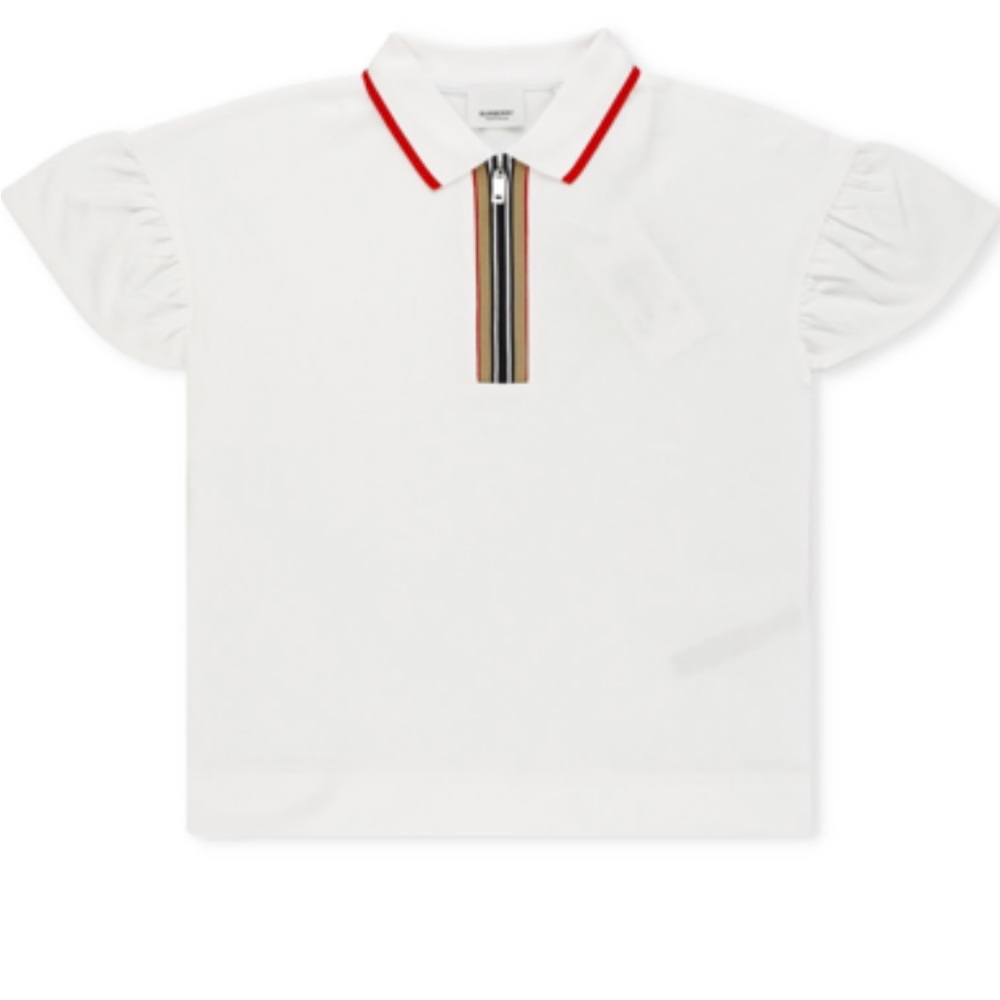 Burberry Girls Kids Icon Stripe Shirt Size 4Y